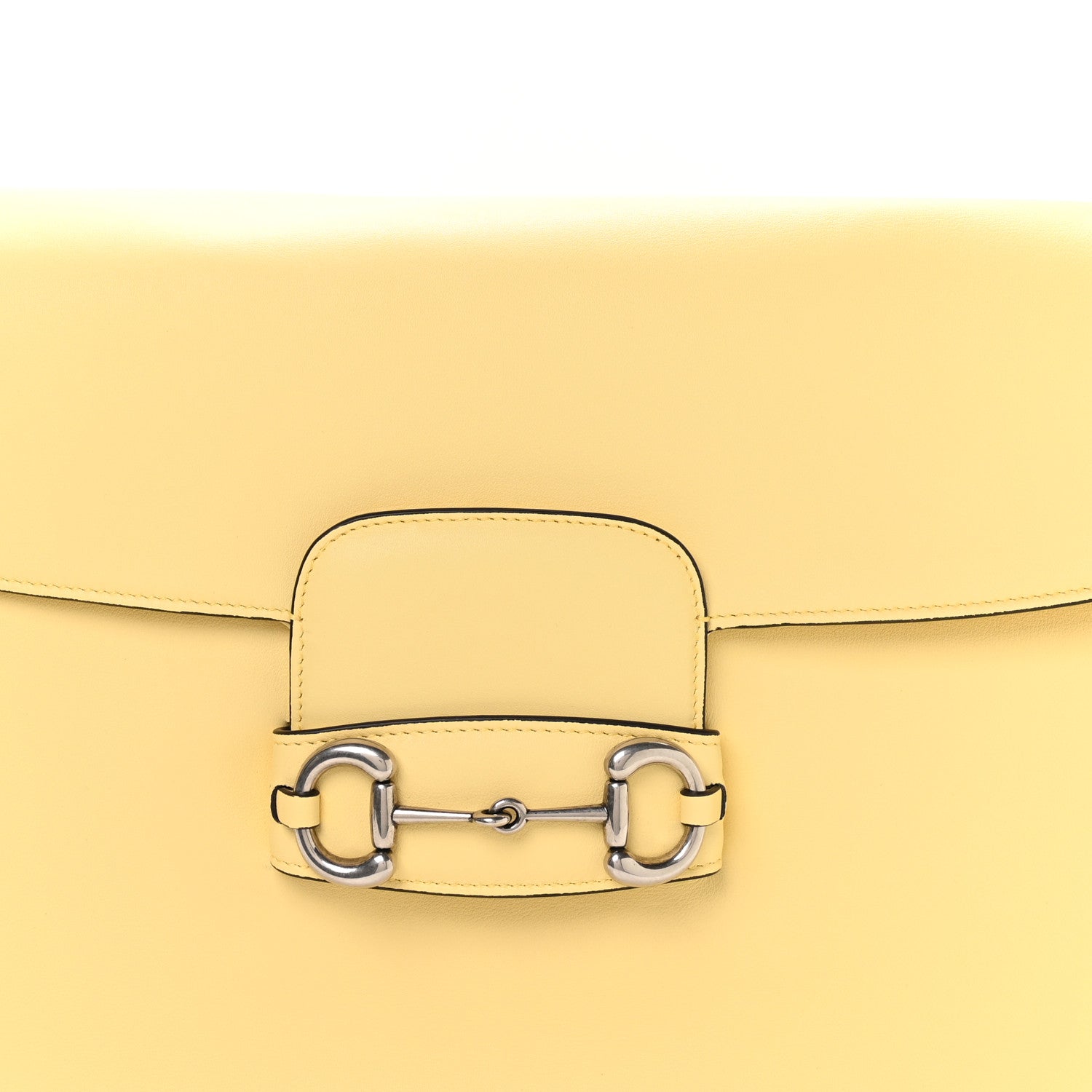 Gucci Calfskin Large Aura Horsebit 1955 Shoulder Bag Butter