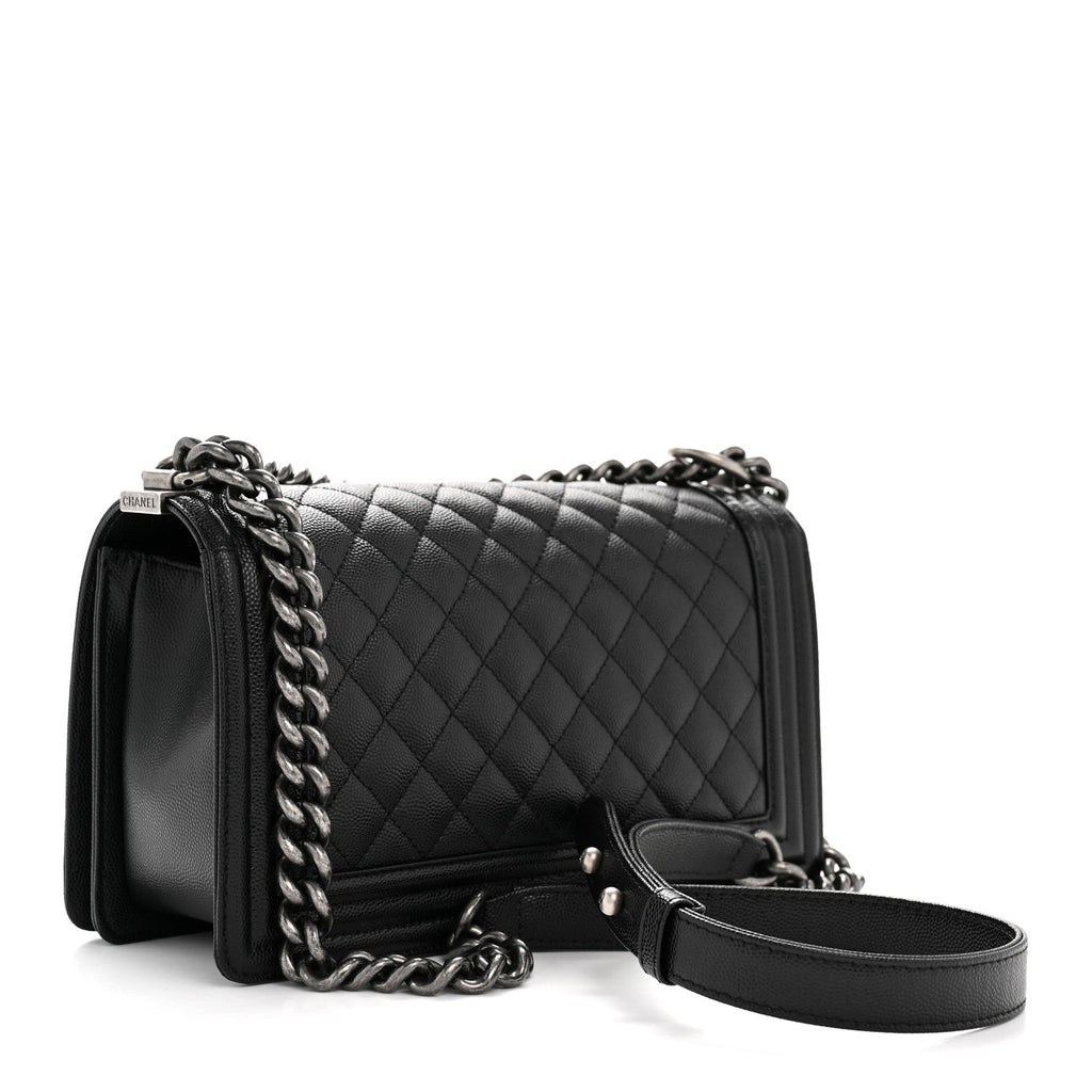 Chanel Caviar Quilted Medium Boy Flap Black