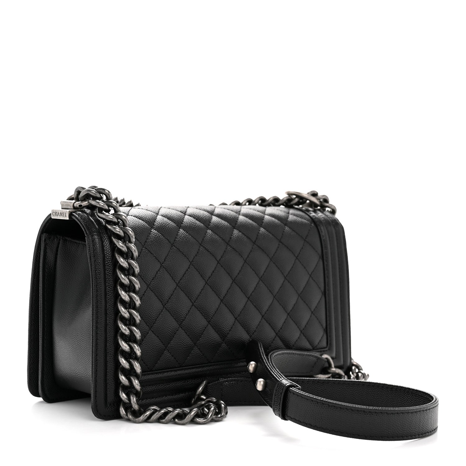 Chanel Caviar Quilted Medium Boy Flap Black