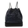 Chanel Aged Calfskin Quilted Small Gabrielle Backpack Blue Black