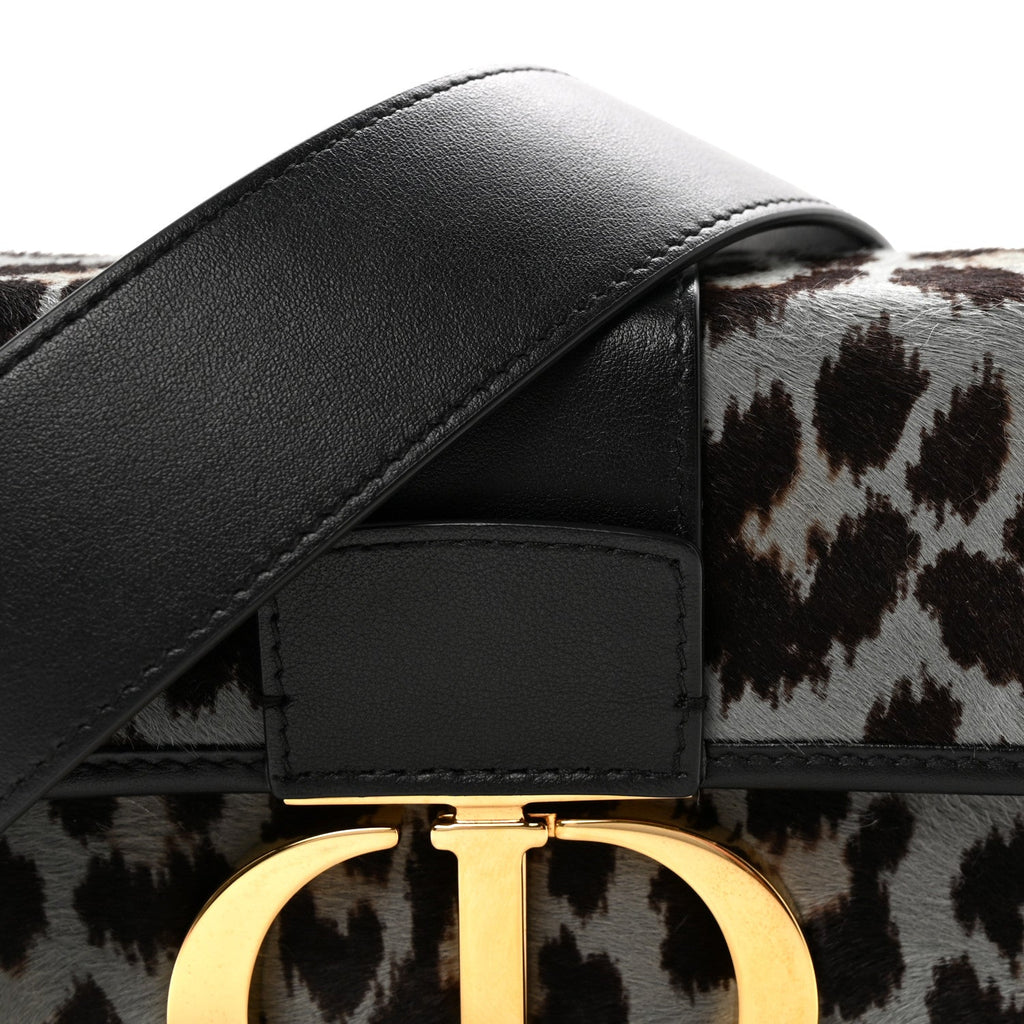 Christian Dior Pony Hair 30 Montaigne Box Bag Blue
