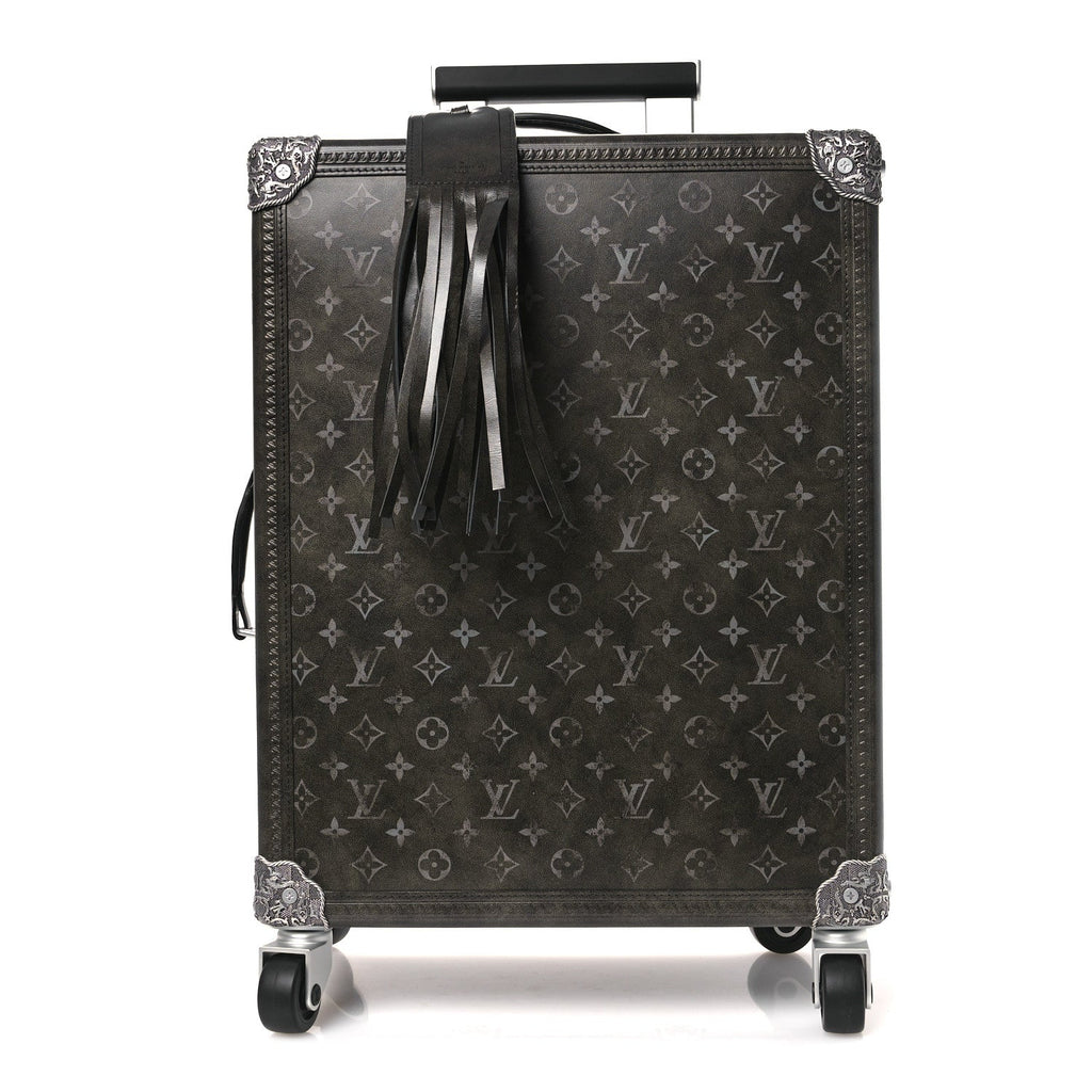 Louis Vuitton Brushed Monogram Rolling Trunk Black