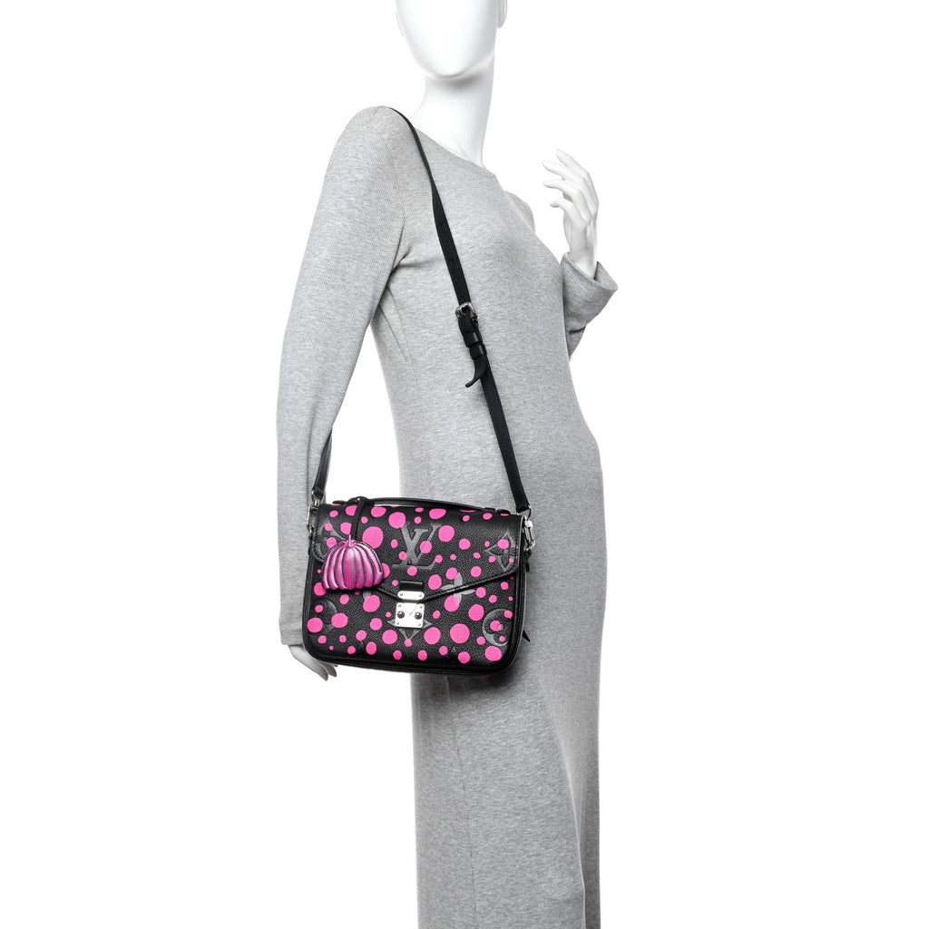 Louis Vuitton LV x YK Empreinte Monogram Giant Pochette Metis Black Fuchsia