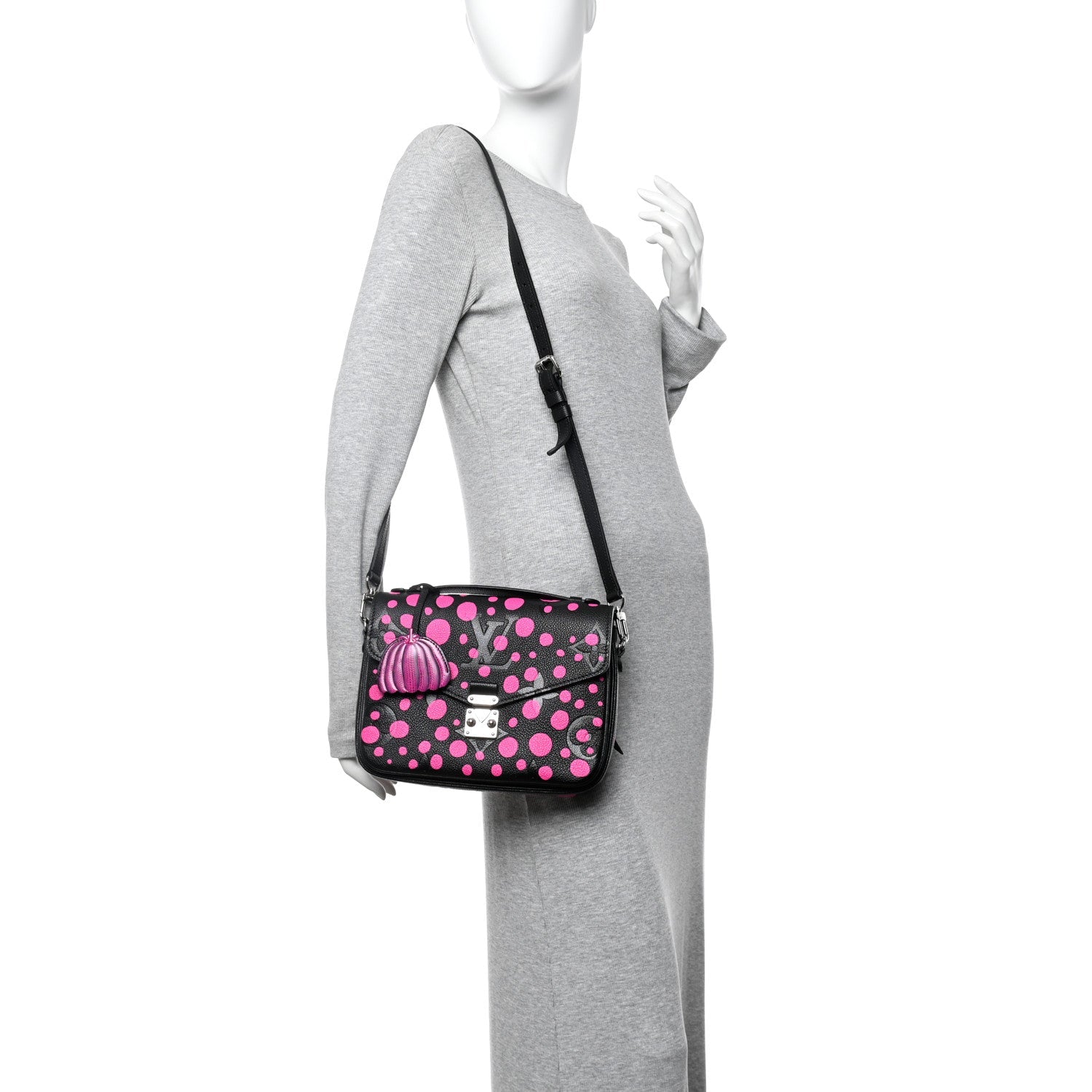 Louis Vuitton LV x YK Empreinte Monogram Giant Pochette Metis Black Fuchsia
