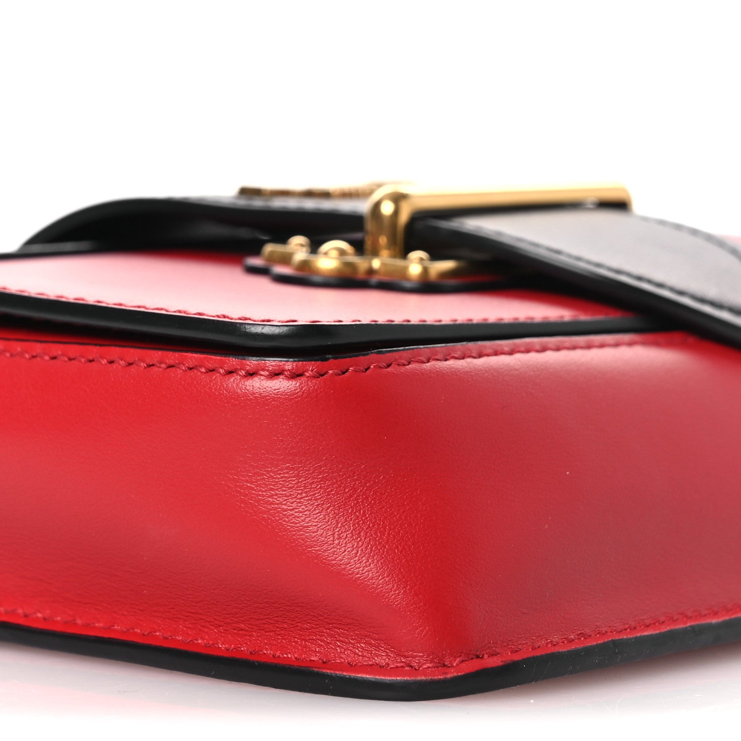 Prada Saffiano City Calf Cahier Belt Bag Fuoco Black