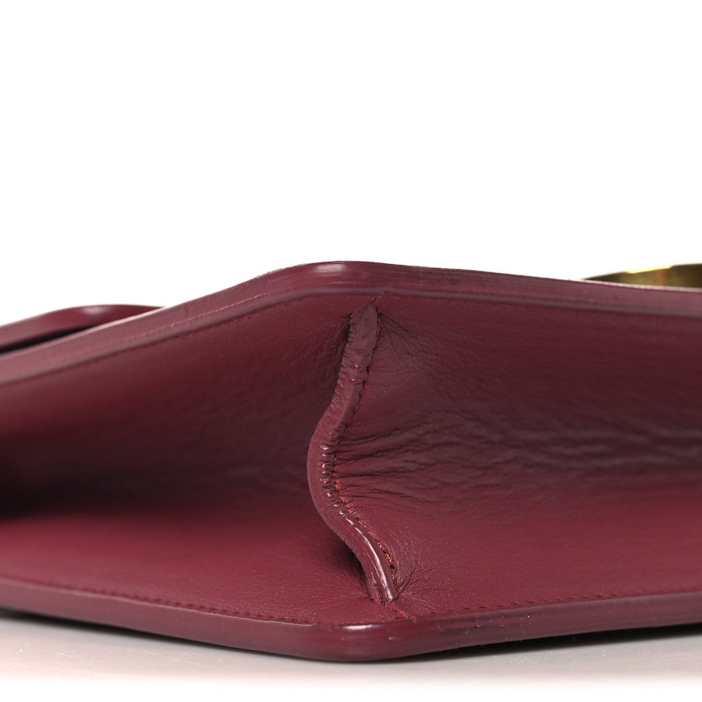 Christian Dior Smooth Calfskin 30 Montaigne Flap Bag Burgundy