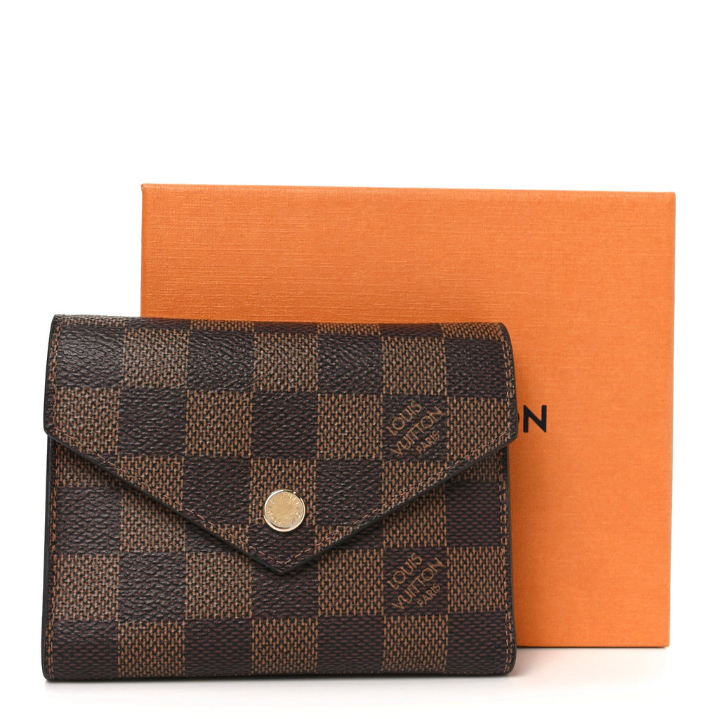 Louis Vuitton Damier Ebene Victorine Wallet Rouge
