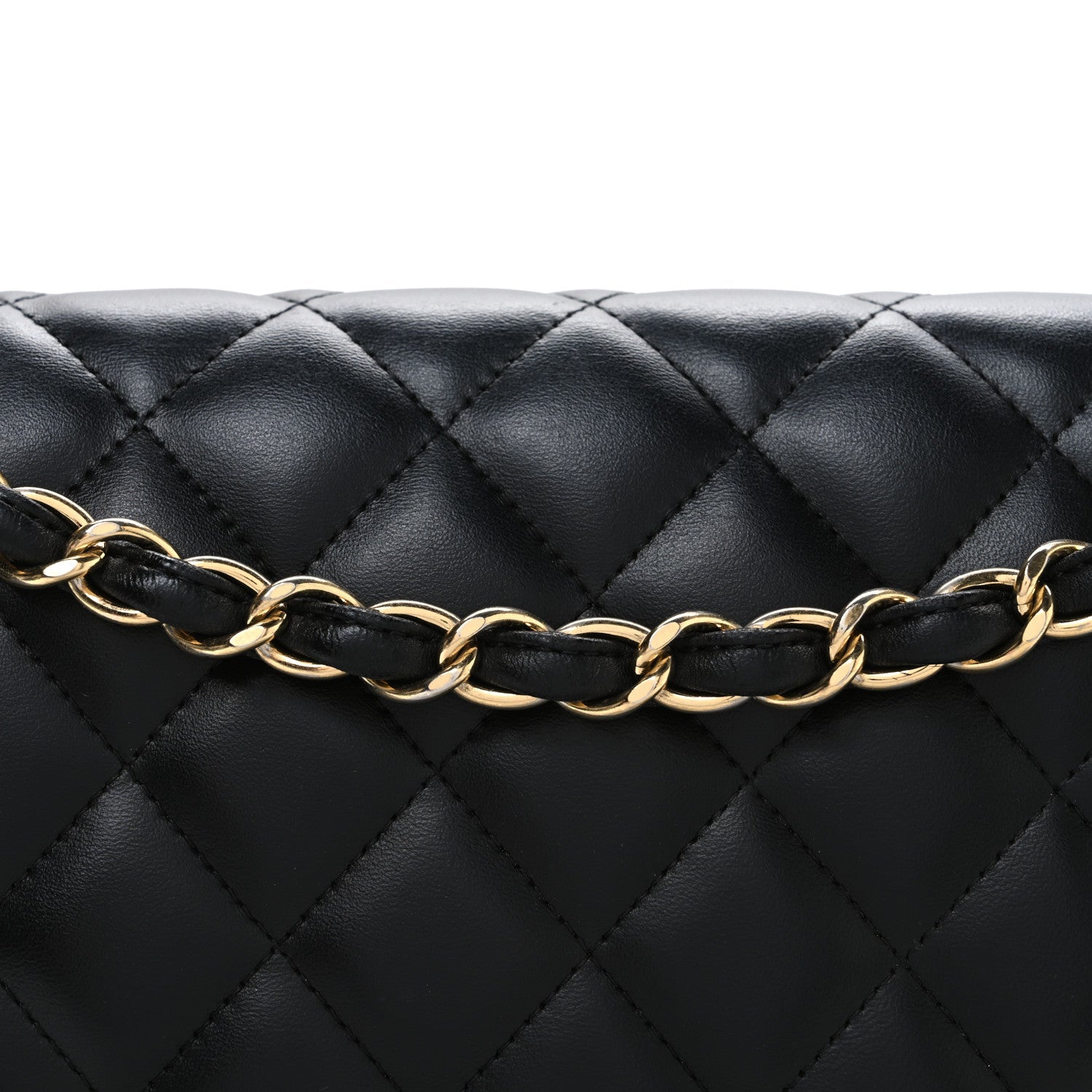 Chanel Lambskin Quilted Jumbo Double Flap Black