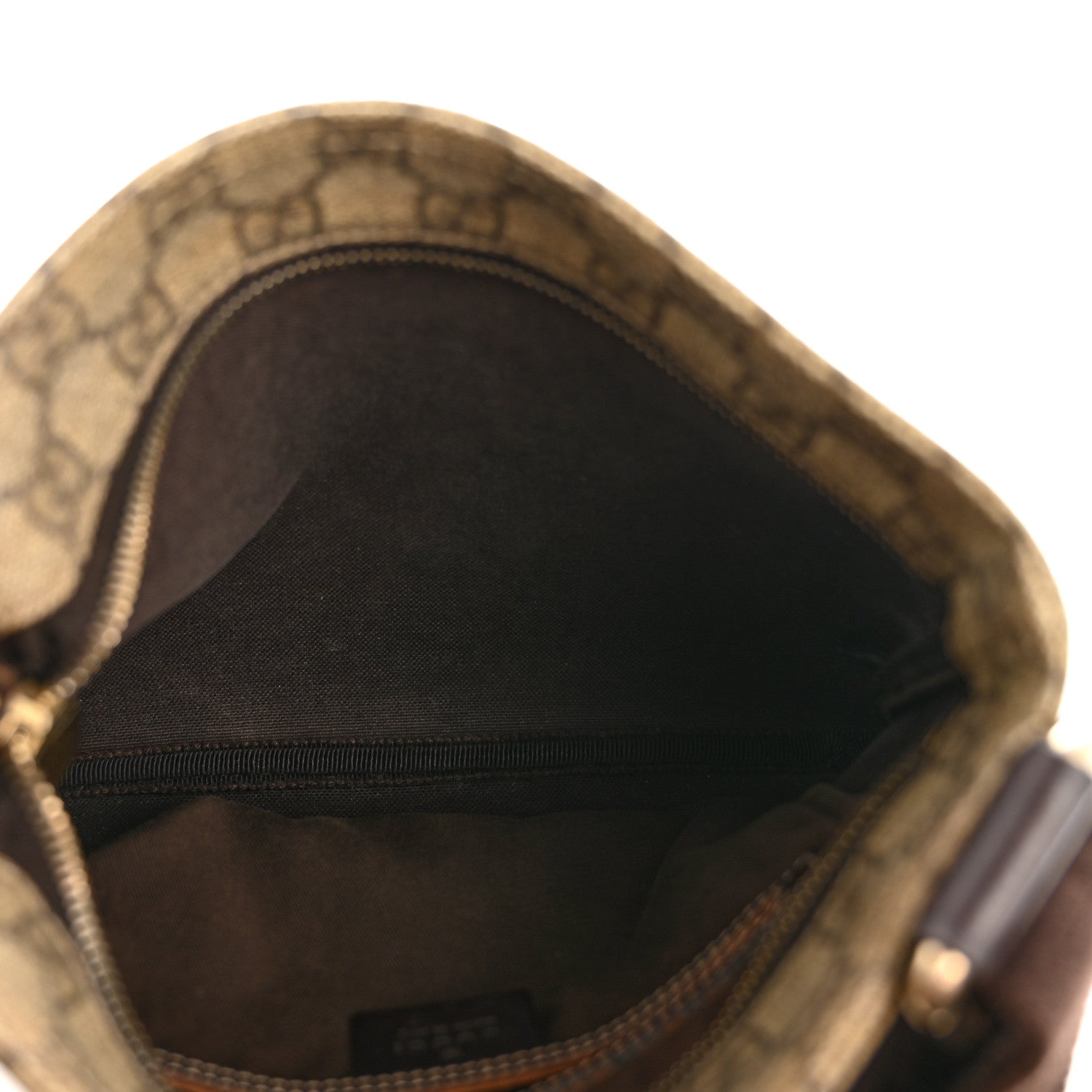 Gucci GG Supreme Monogram Small Flat Messenger Bag Dark Brown