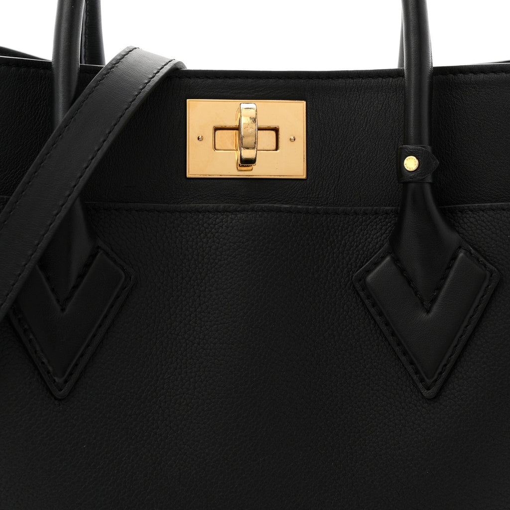 Louis Vuitton Calfskin Monogram Tufting On My Side Black