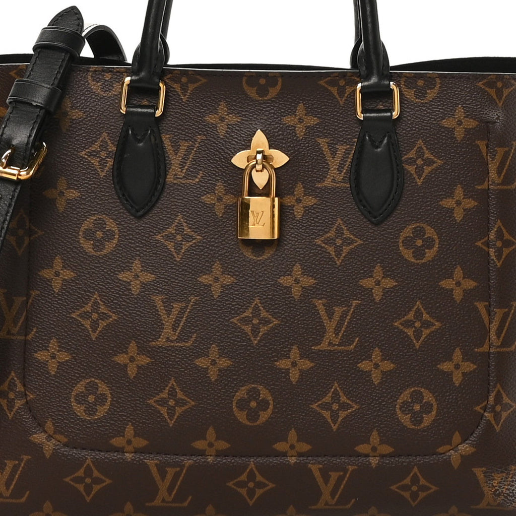Louis Vuitton Monogram Flower Tote Black