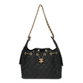 Chanel Canvas Quilted Small Chanel 25 Handbag Black