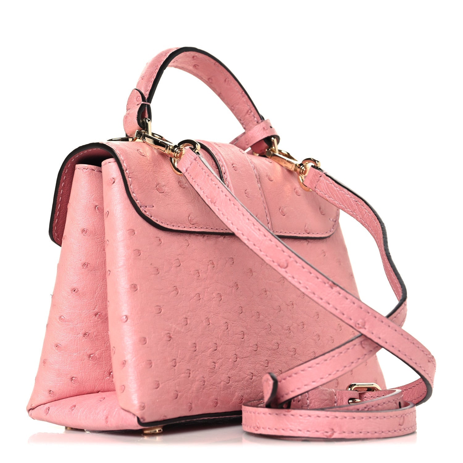 Louis Vuitton Ostrich Rose Des Vents Mini Pink