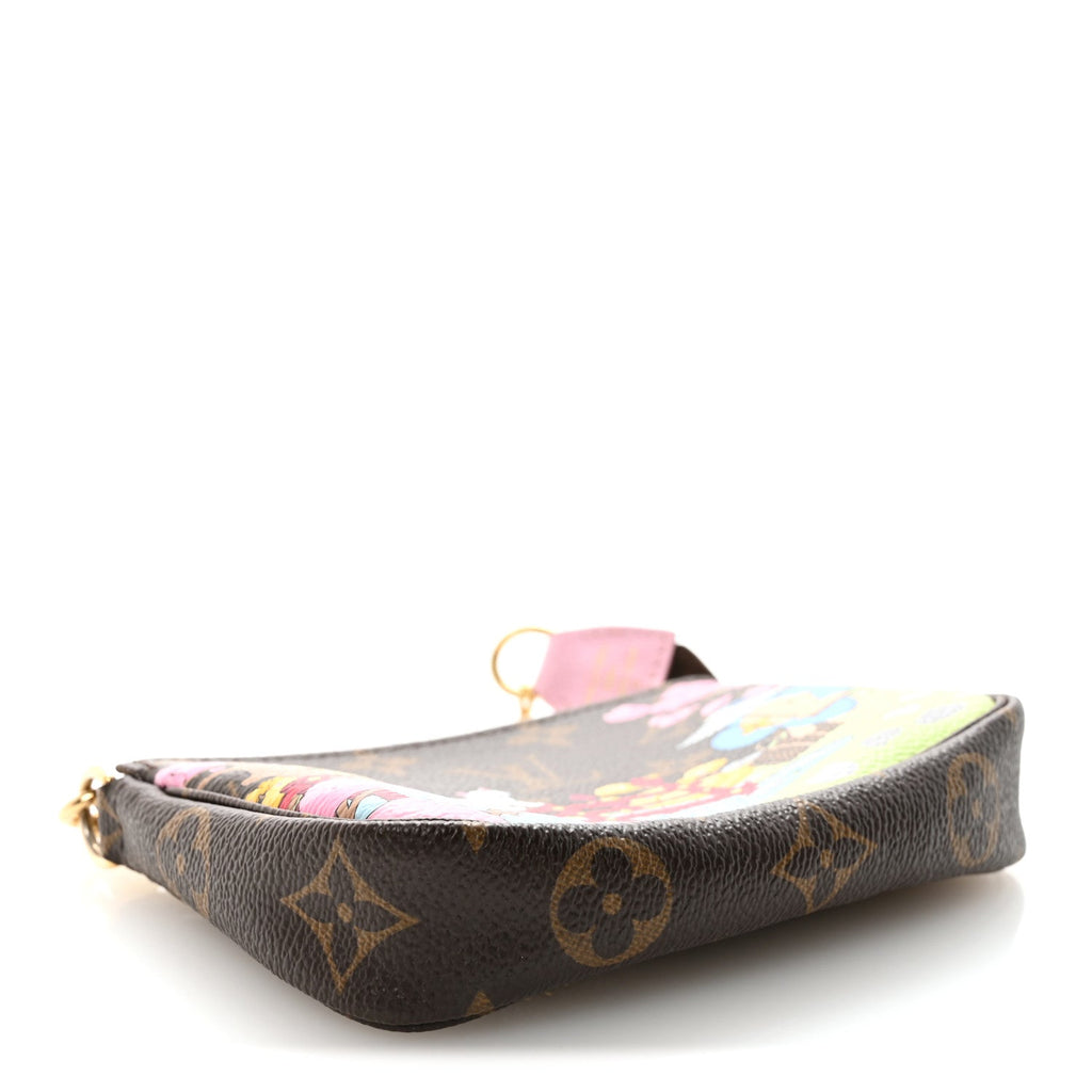 Louis Vuitton Monogram 2021 Christmas Animation Japanese Garden Mini Pochette Accessories Wisteria Pink