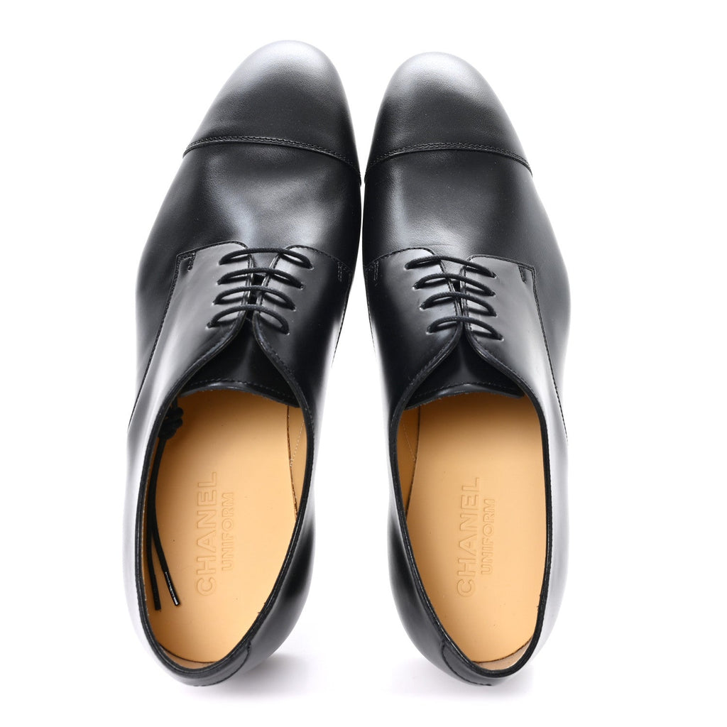 Chanel Smooth Calfskin Mens Loafers 43 Black