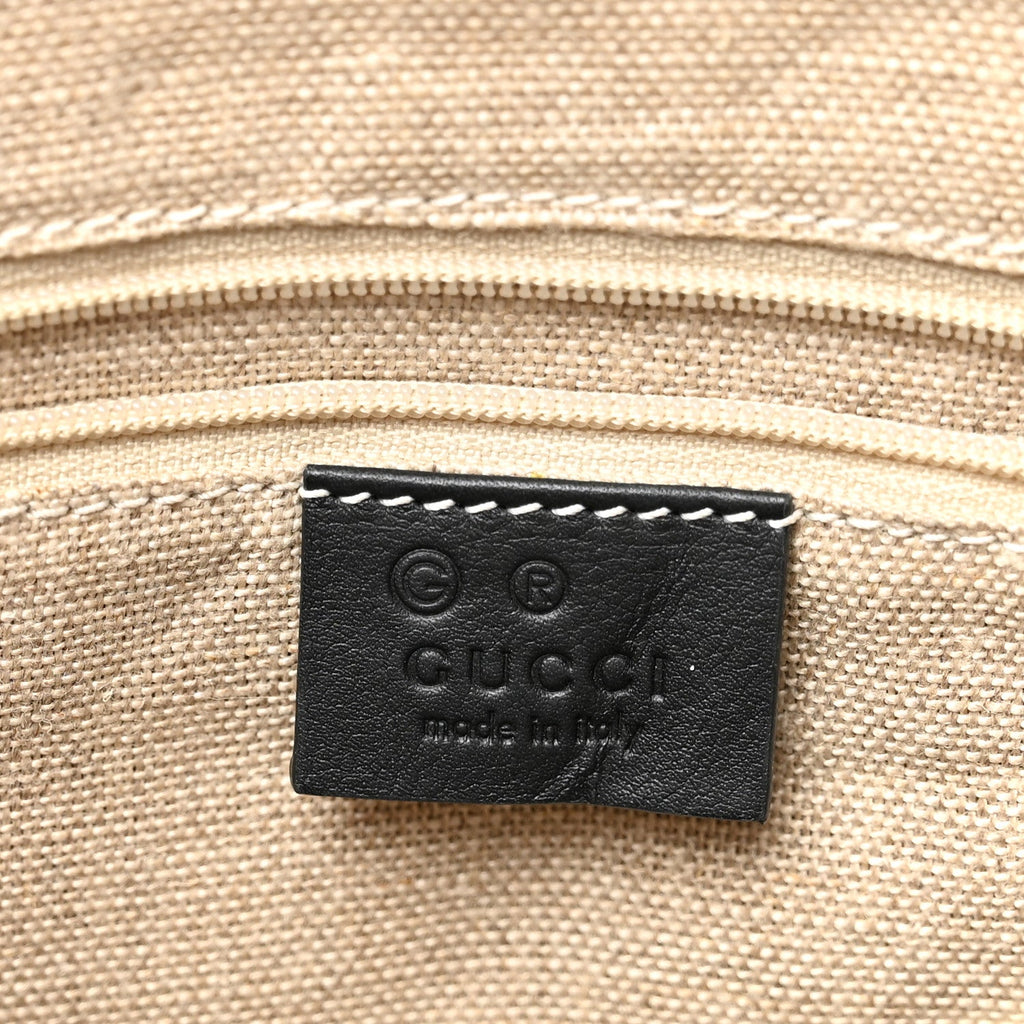 Gucci Soft Microguccissima Small Zippered Satchel Black