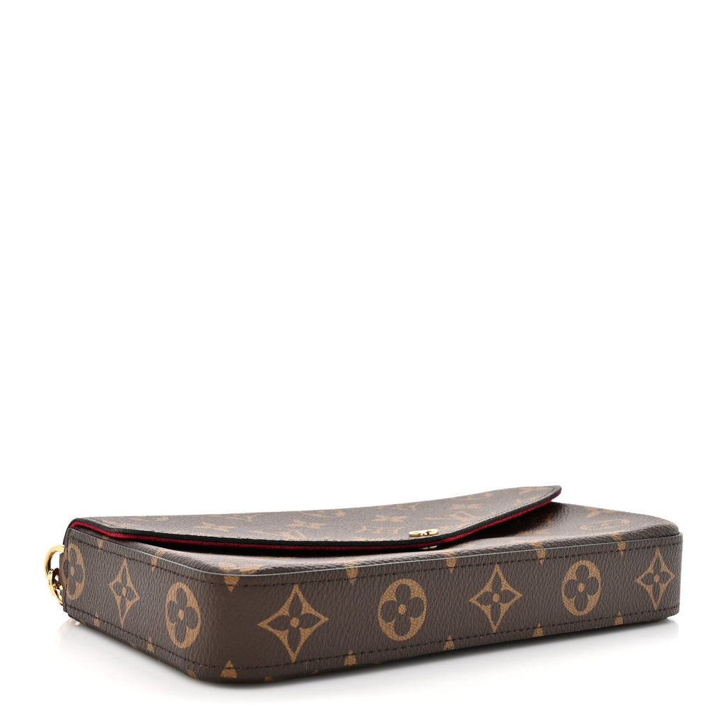 Louis Vuitton Monogram Pochette Felicie Chain Wallet Fuchsia
