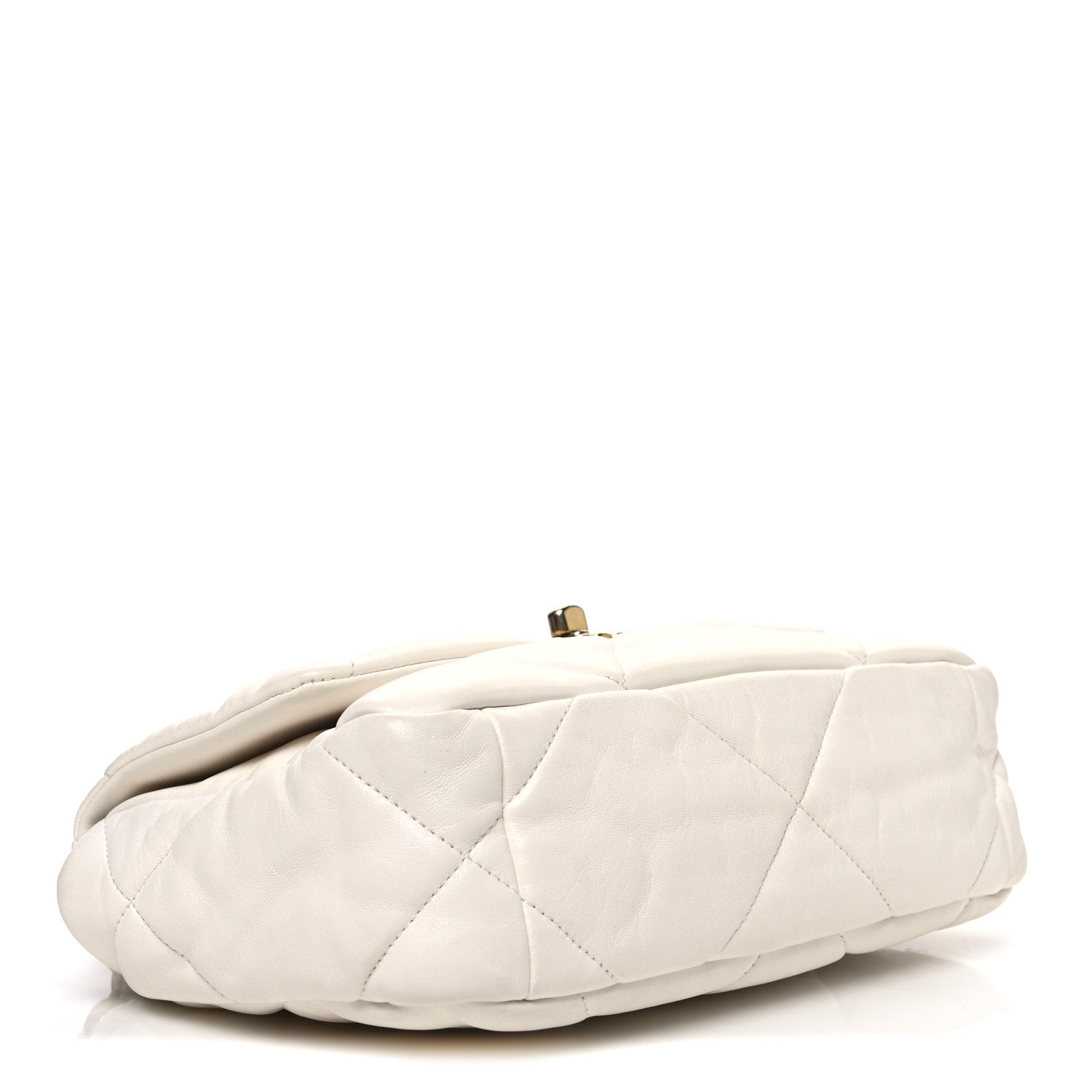 Chanel Goatskin Quilted Medium Chanel 19 Flap White