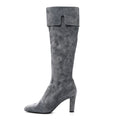 Chanel Suede High Boots 41 Grey