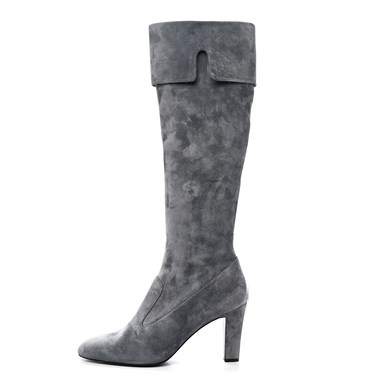 Chanel Suede High Boots 41 Grey