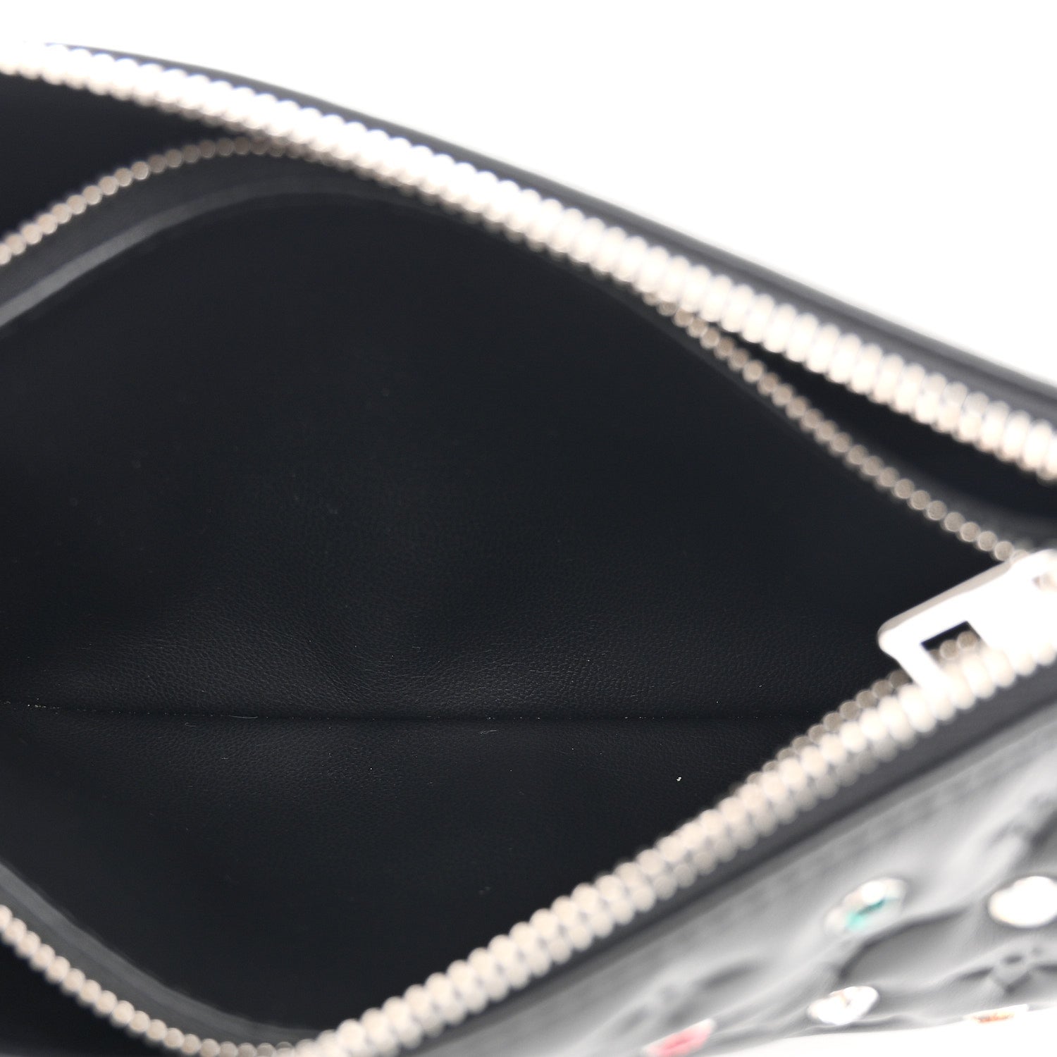 Louis Vuitton Lambskin Monogram Crystal Embossed Embellished Coussin BB Black