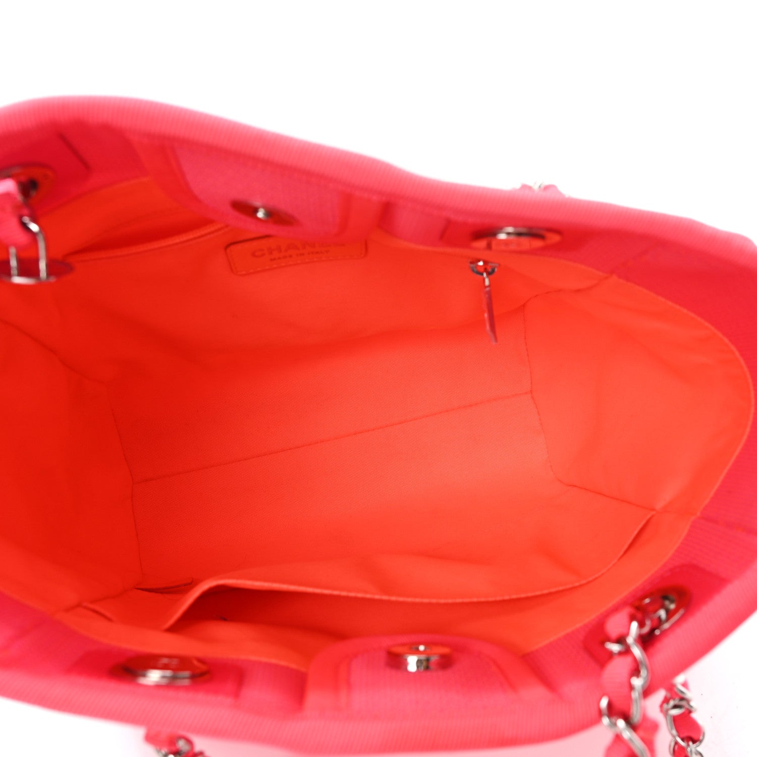 Chanel Canvas Mini Deauville Tote Pink Orange