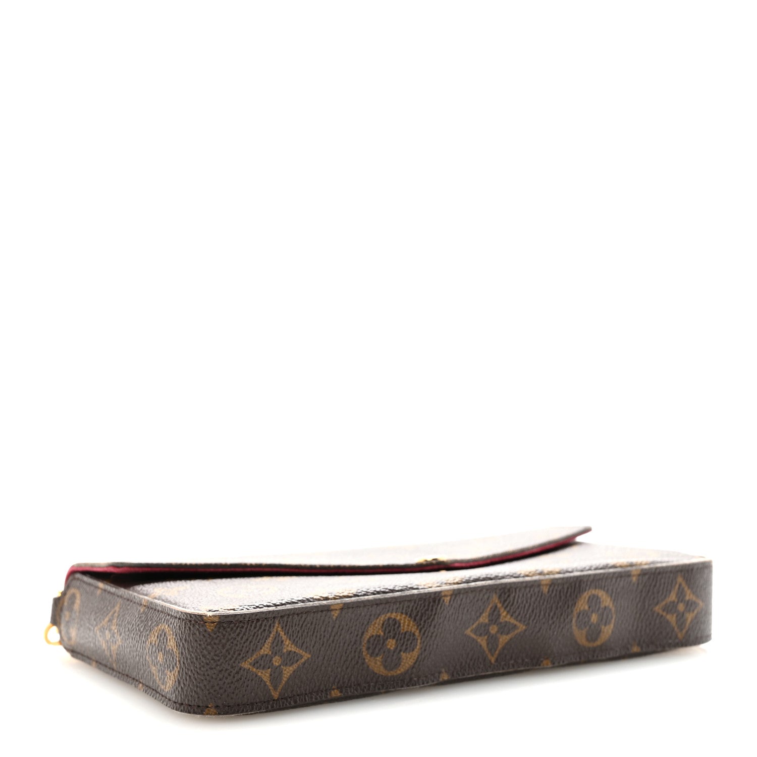 Louis Vuitton Monogram Pochette Felicie Chain Wallet Fuchsia