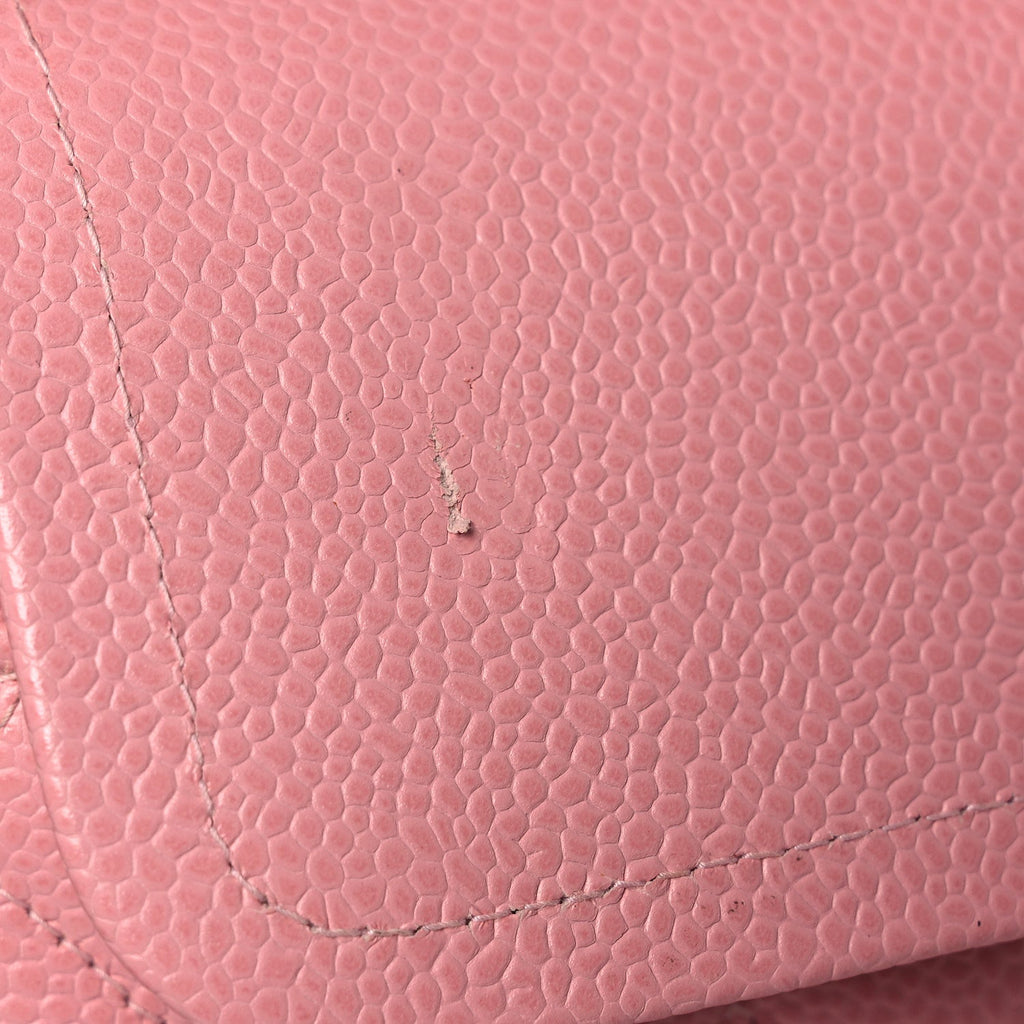 Chanel Caviar Quilted Medium Double Flap Pink