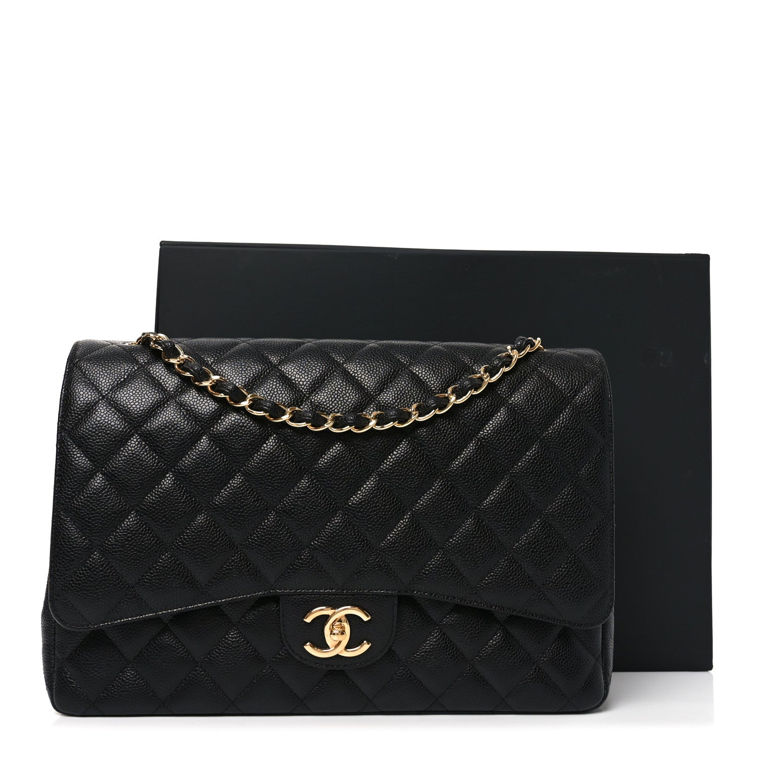 Chanel Caviar Quilted Maxi Double Flap Black