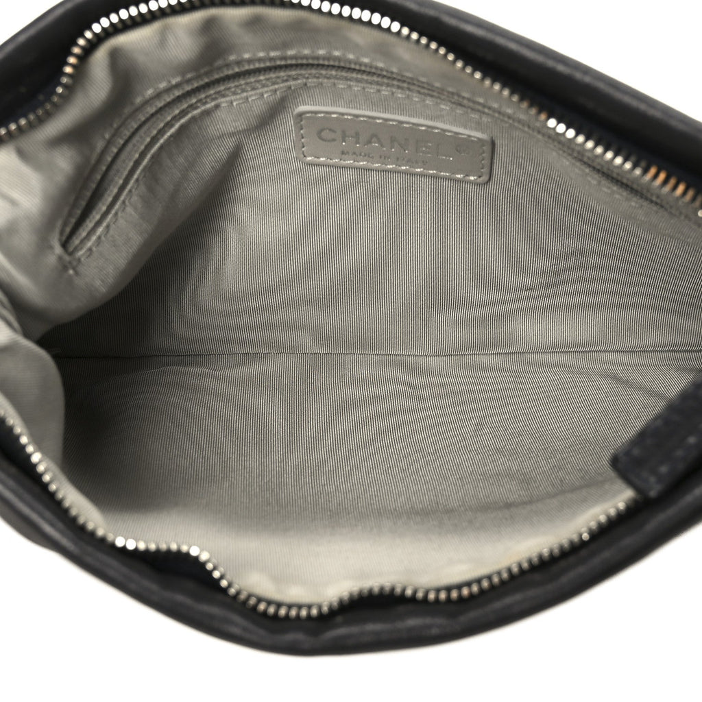 Chanel Calfskin On the Bund Pochette Black