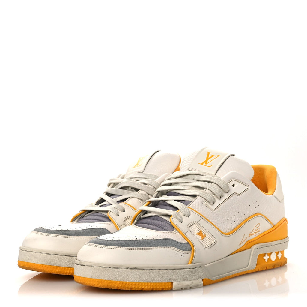Louis Vuitton Calfskin LV Trainer Sneakers 11 Yellow