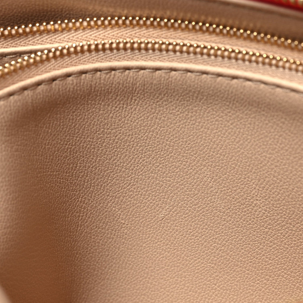Louis Vuitton Lambskin Embossed Monogram Coussin PM Coral