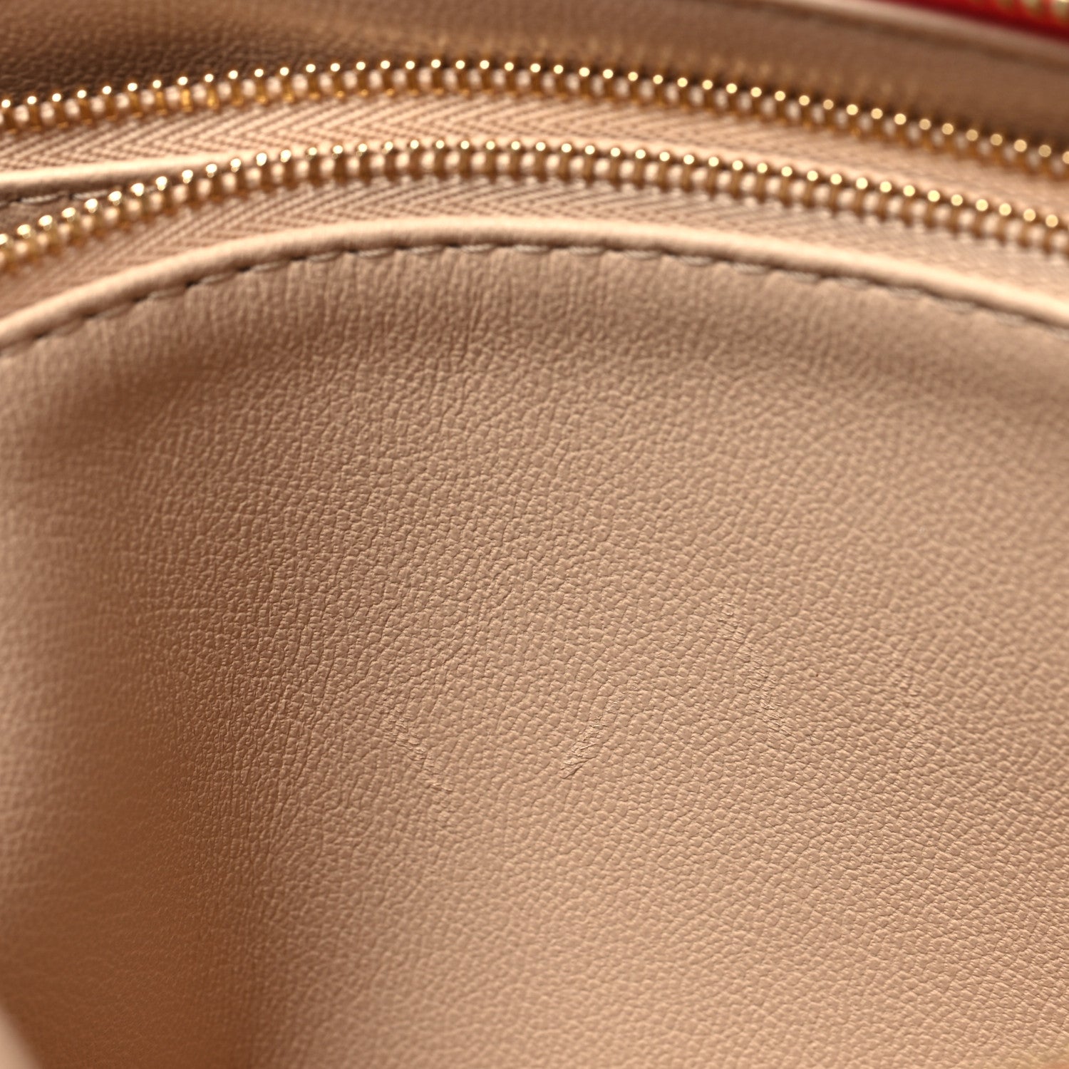 Louis Vuitton Lambskin Embossed Monogram Coussin PM Coral