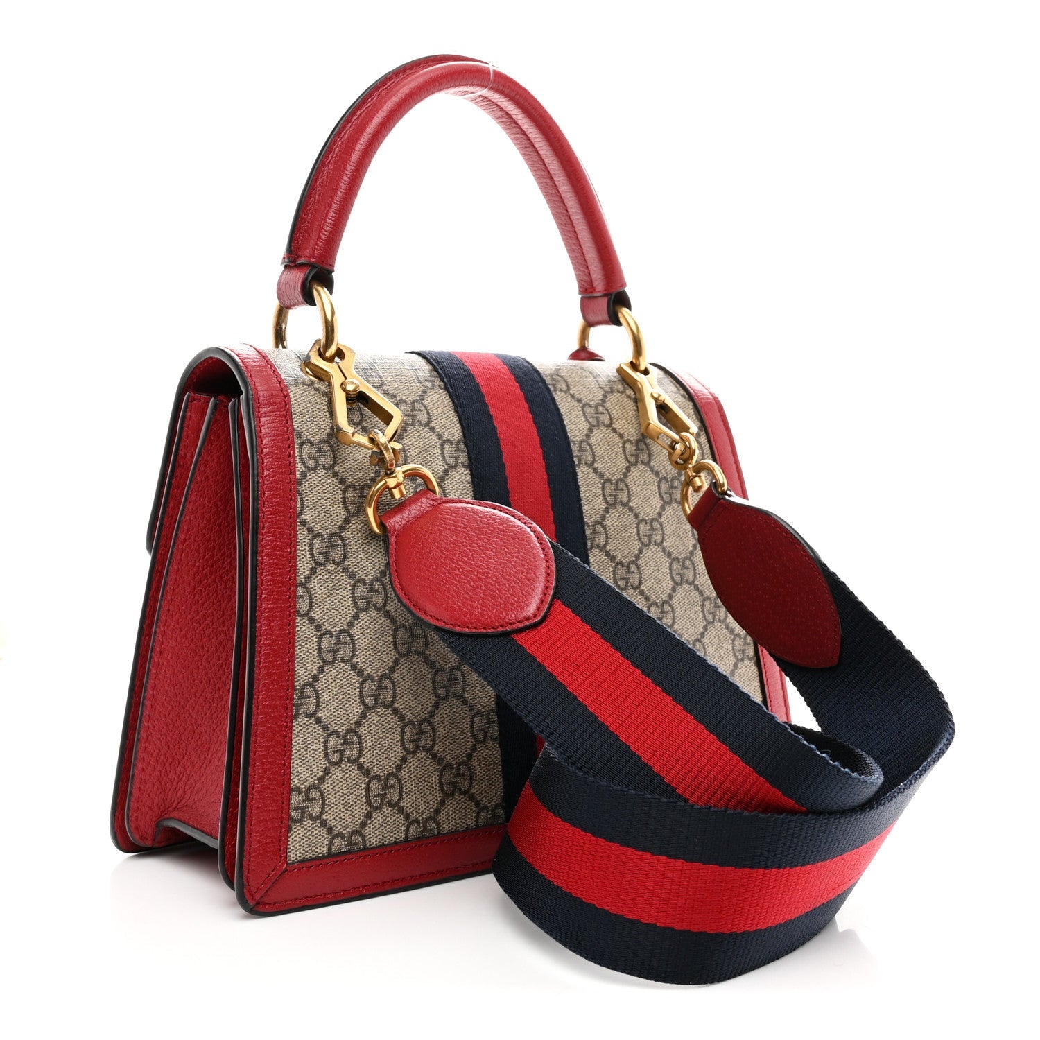 Gucci GG Supreme Monogram Small Queen Margaret Top Handle Bag Red