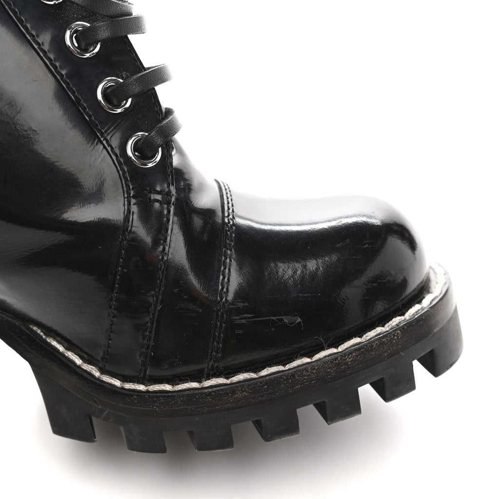 Louis Vuitton Glazed Calfskin Monogram Star Trail Ankle Boots 39 Black