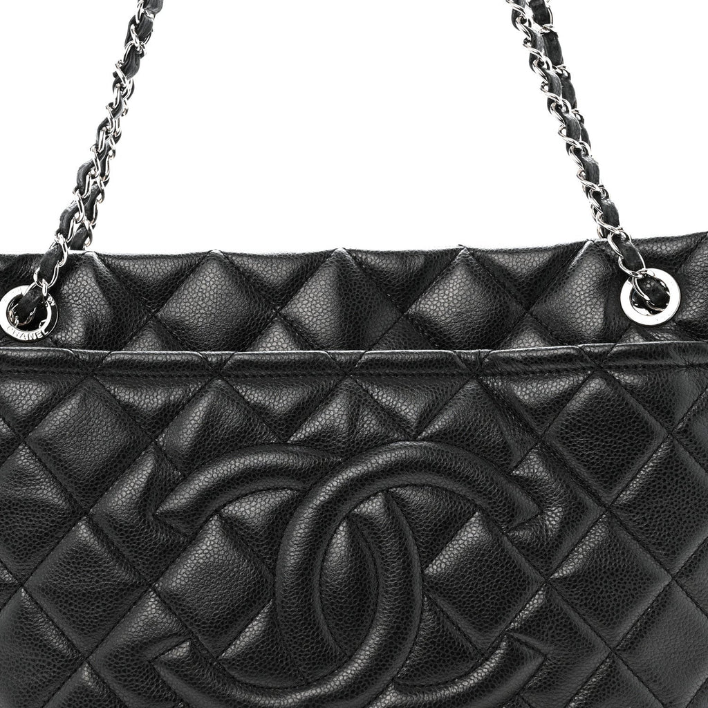 Chanel Caviar Quilted CC Timeless Soft Tote Black