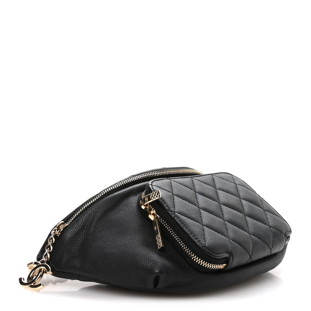 Chanel Caviar Quilted Business Affinity Waist Belt Bag Black