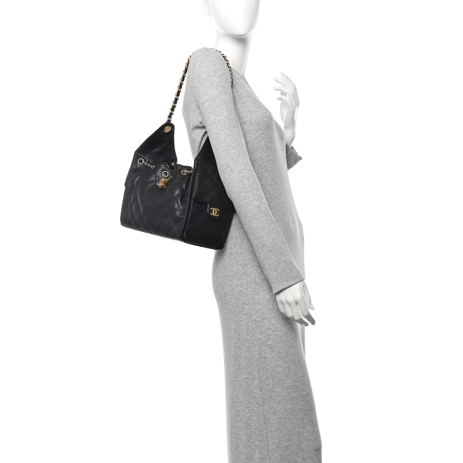 Chanel Caviar Quilted Small Chanel 25 Handbag Black