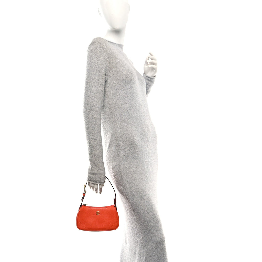 Gucci Goatskin Mini Aphrodite Shoulder Bag Orange