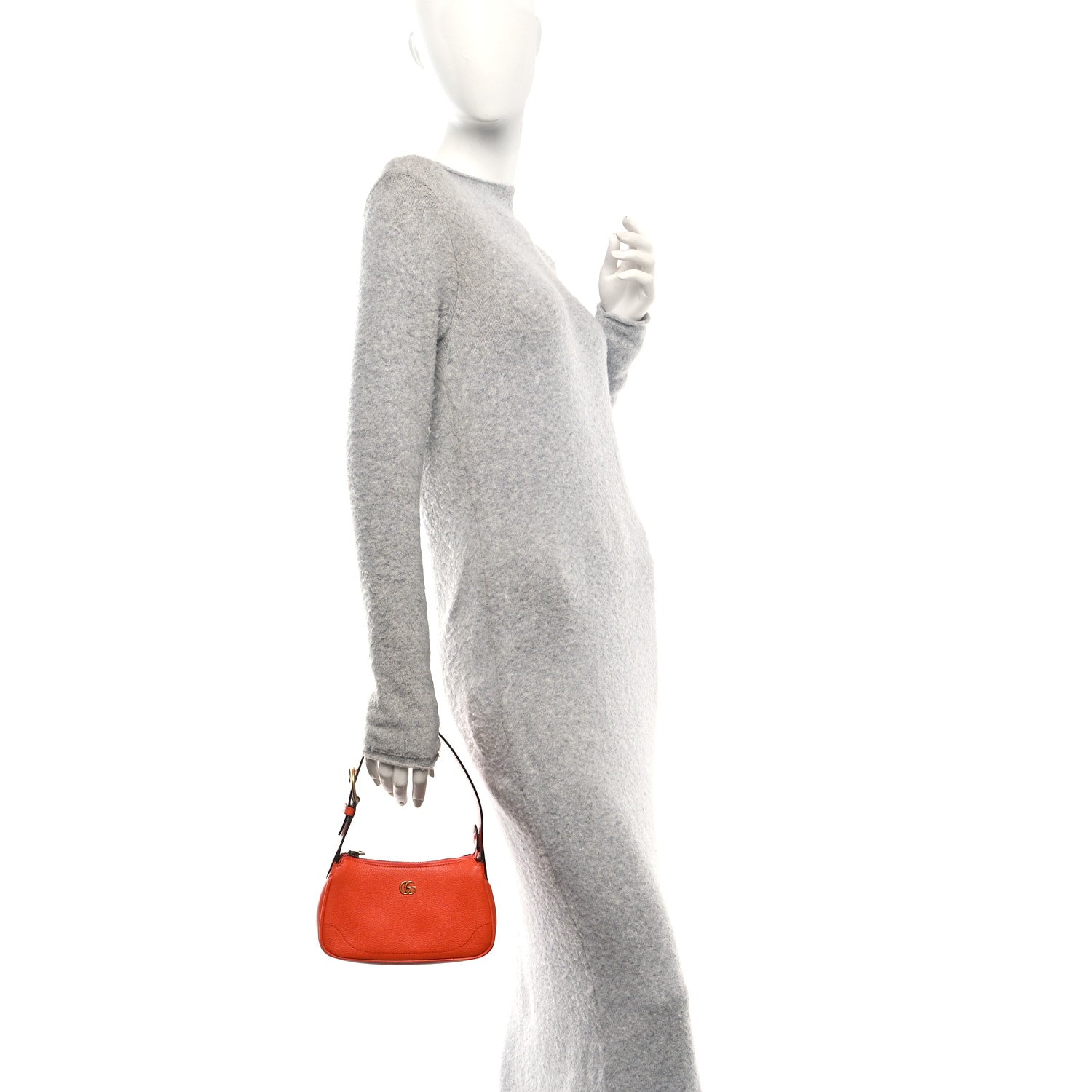 Gucci Goatskin Mini Aphrodite Shoulder Bag Orange