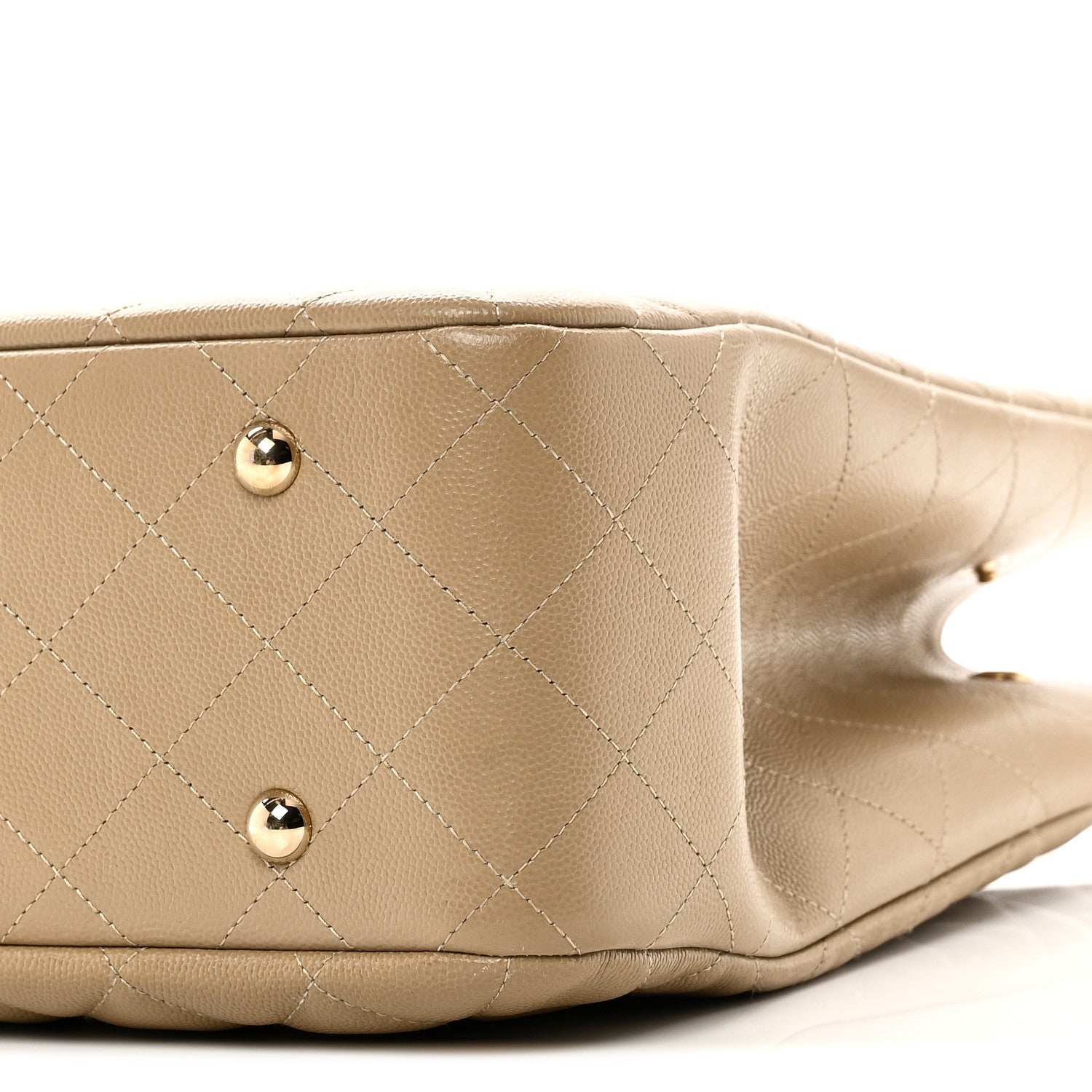 Chanel Caviar Quilted Large Shopping Tote Dark Beige