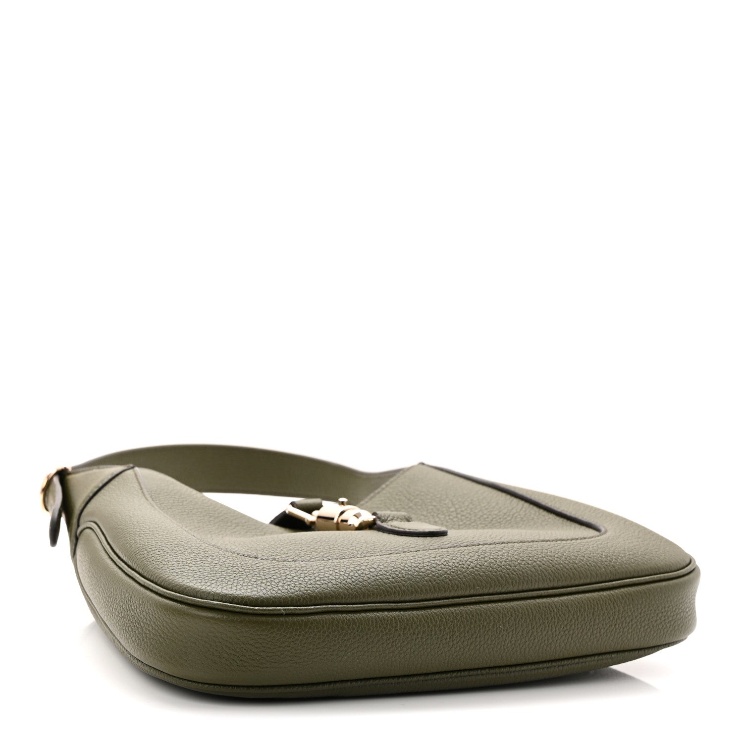 Gucci Sea Calfskin Web Medium Jackie 1961 Hobo Dark Green