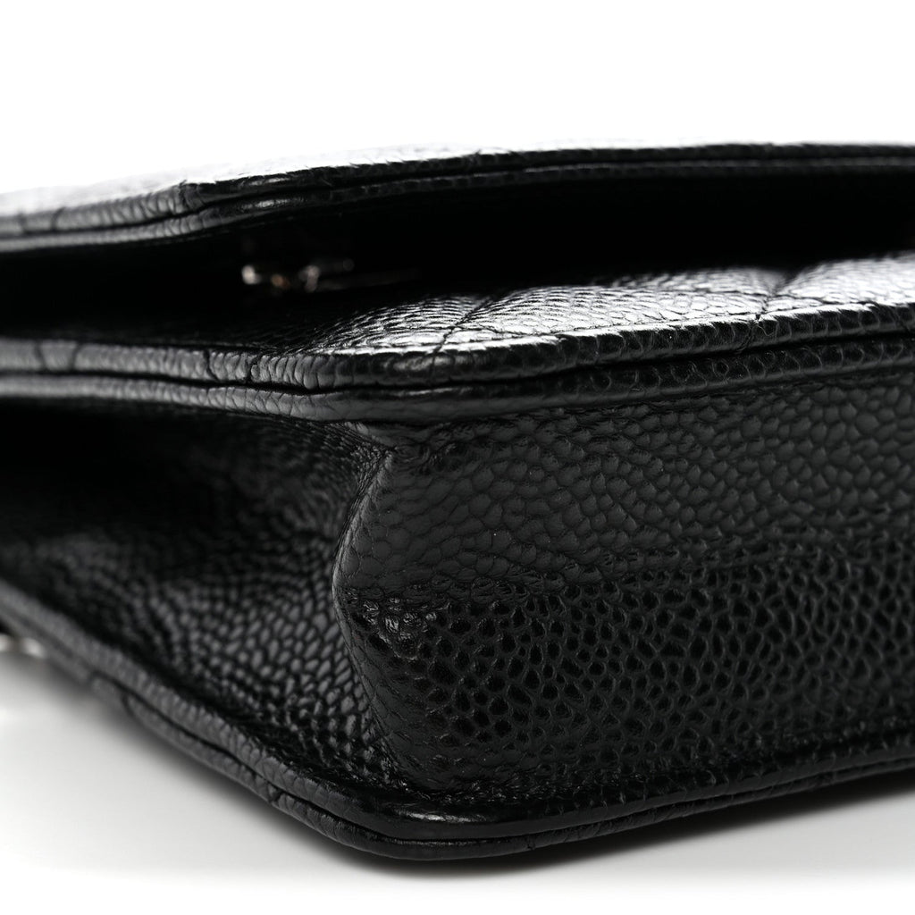 Chanel Caviar Quilted Wallet On Chain WOC Black