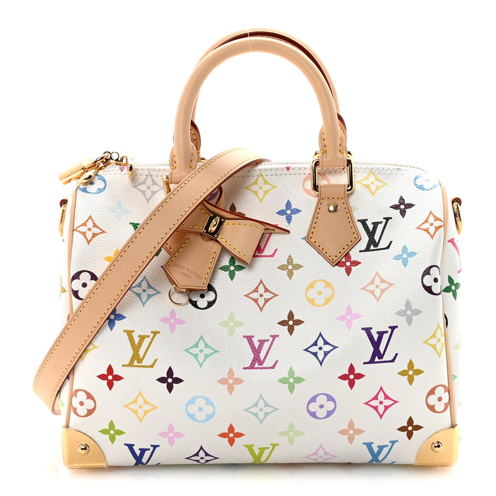Louis Vuitton LV X TM Monogram Multicolor Speedy Bandouliere 25 White