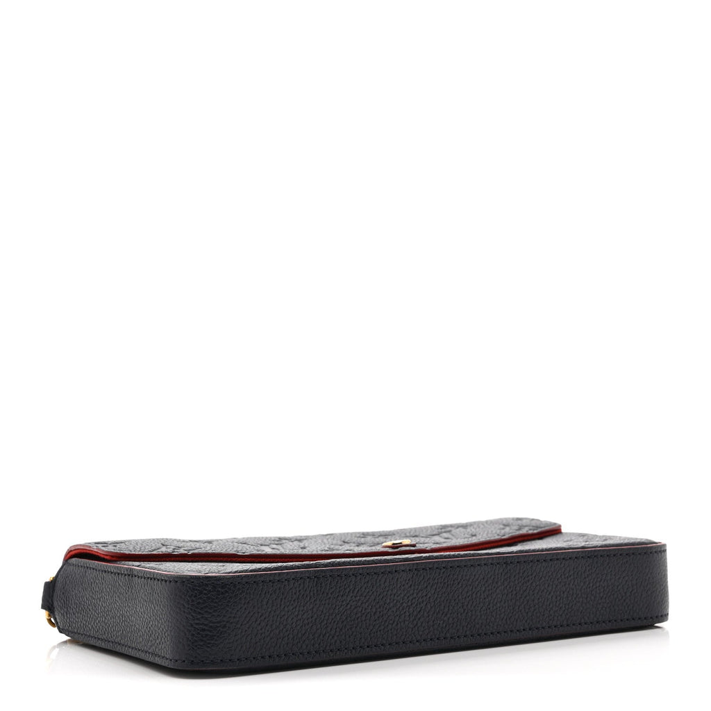 Louis Vuitton Empreinte Pochette Felicie Chain Wallet Marine Rouge