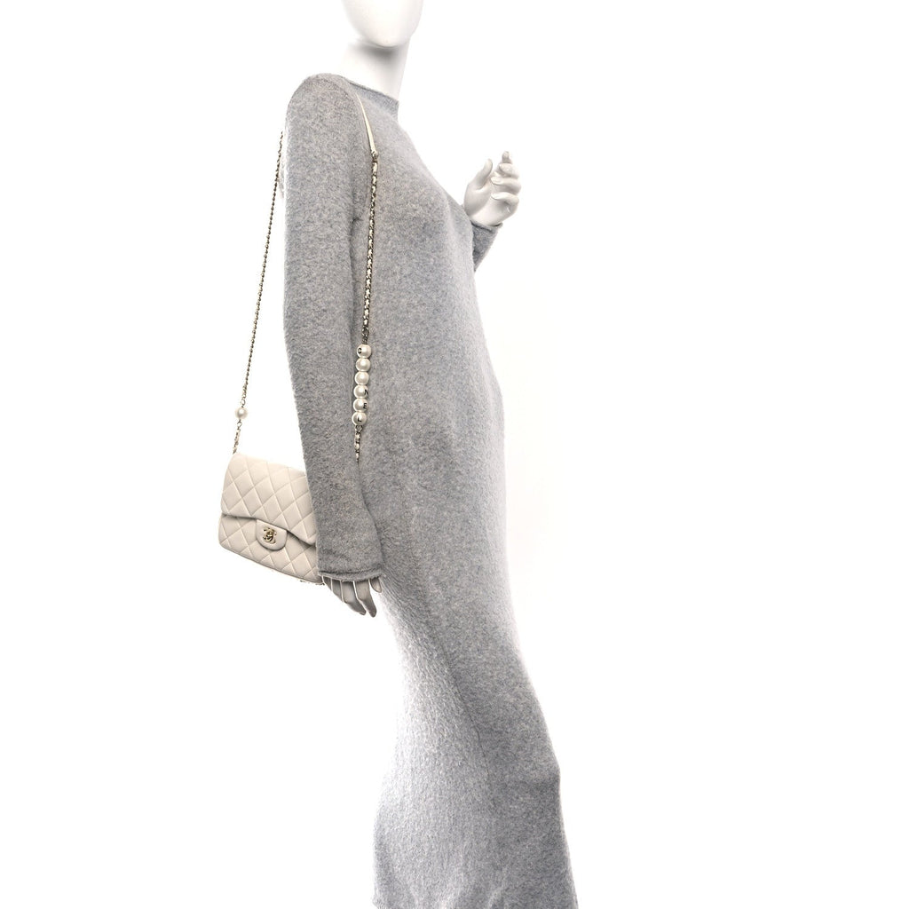 Chanel Lambskin Quilted Small My Precious Flap White