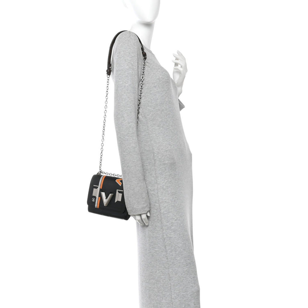 Louis Vuitton Epi Monogram Spaceship Embossed Twist Shoulder Bag PM Black