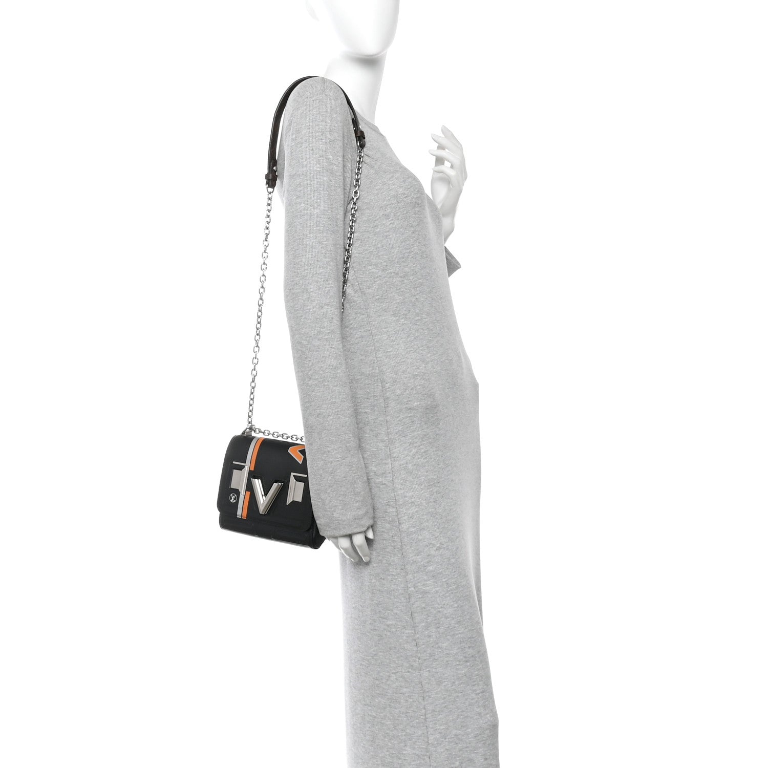 Louis Vuitton Epi Monogram Spaceship Embossed Twist Shoulder Bag PM Black