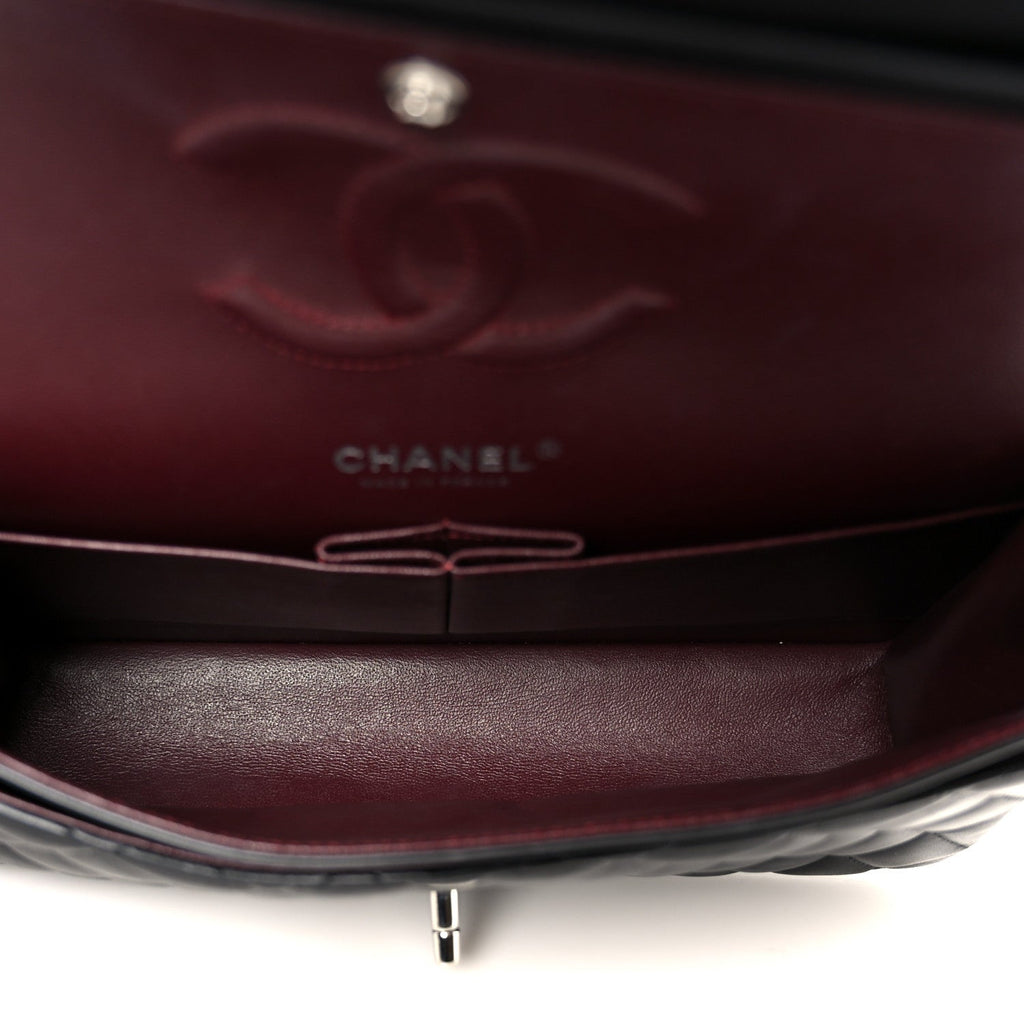 Chanel Lambskin Quilted Medium Double Flap Black