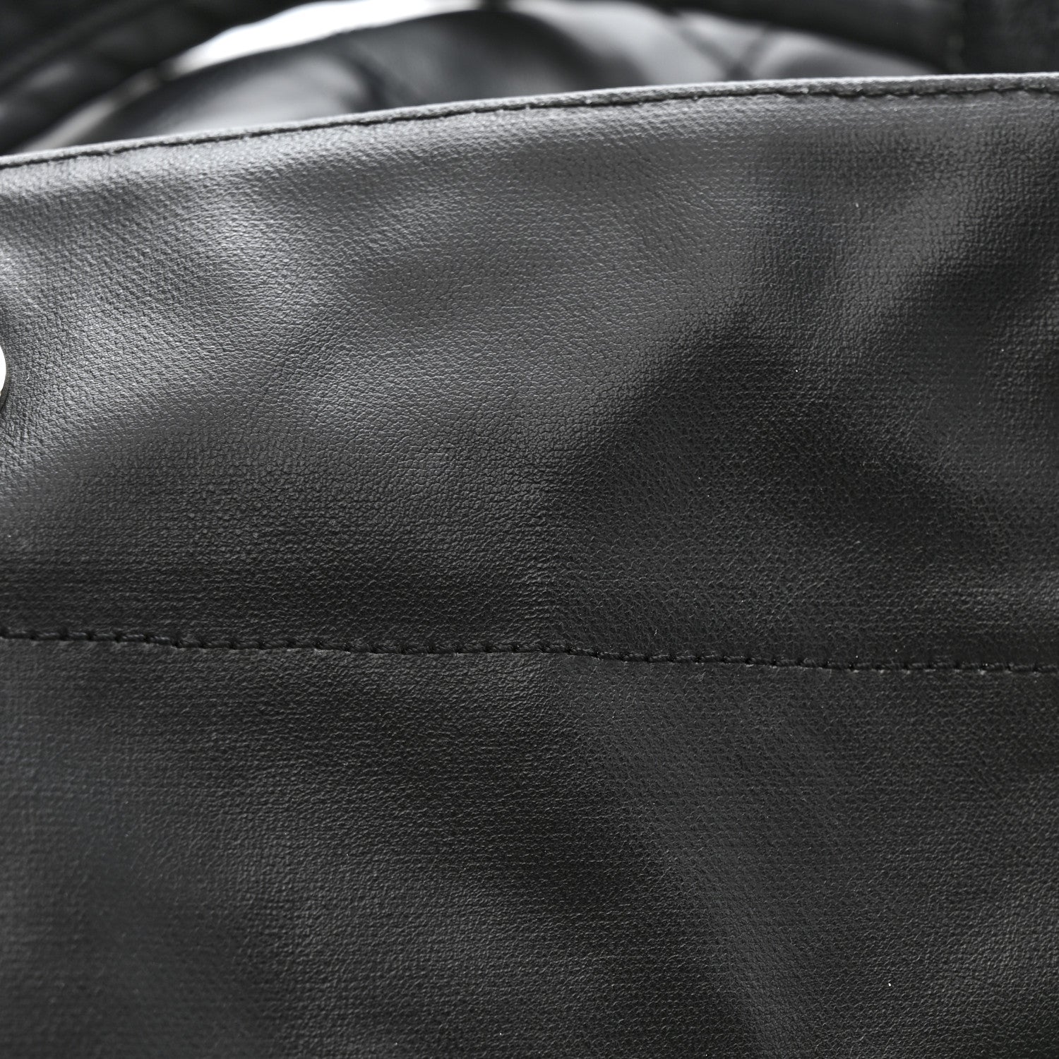 Chanel Coated Canvas Quilted Large Paris Biarritz Tote Black